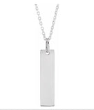 Engravable Vertical Bar Necklace