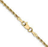 Solid Diamond-Cut Rope Chain Necklace