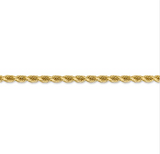 Solid Diamond-Cut Rope Chain Necklace