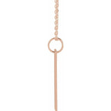 Engravable Vertical Bar Necklace