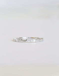 East-To-West Baguette Diamond Band | Small