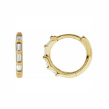 Baguette Diamond Huggie Hoop Earrings