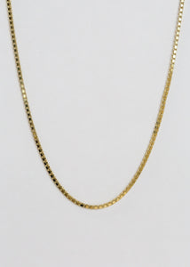 Solid Box Chain Necklace | 1mm