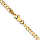 Solid Flat Beveled Curb Chain Bracelet | 3.2mm