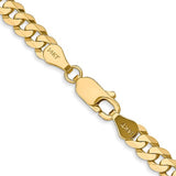 Solid Flat Beveled Curb Chain Necklace | 4.75mm