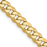 Solid Flat Beveled Curb Chain Necklace | 4.75mm