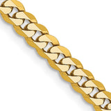 Solid Flat Beveled Curb Chain Necklace | 5.75mm