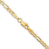 Solid Flat Figaro Chain Necklace | 3mm