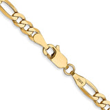 Solid Flat Figaro Chain Necklace | 4mm