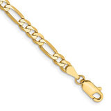 Solid Flat Figaro Chain Bracelet | 4mm