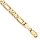 Solid Flat Figaro Chain Bracelet | 5.25mm