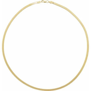 Silky Herringbone Chain Necklace | 4mm