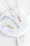 Engravable Vertical Bar Necklace