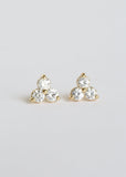 Diamond Trio Stud Earrings | Medium