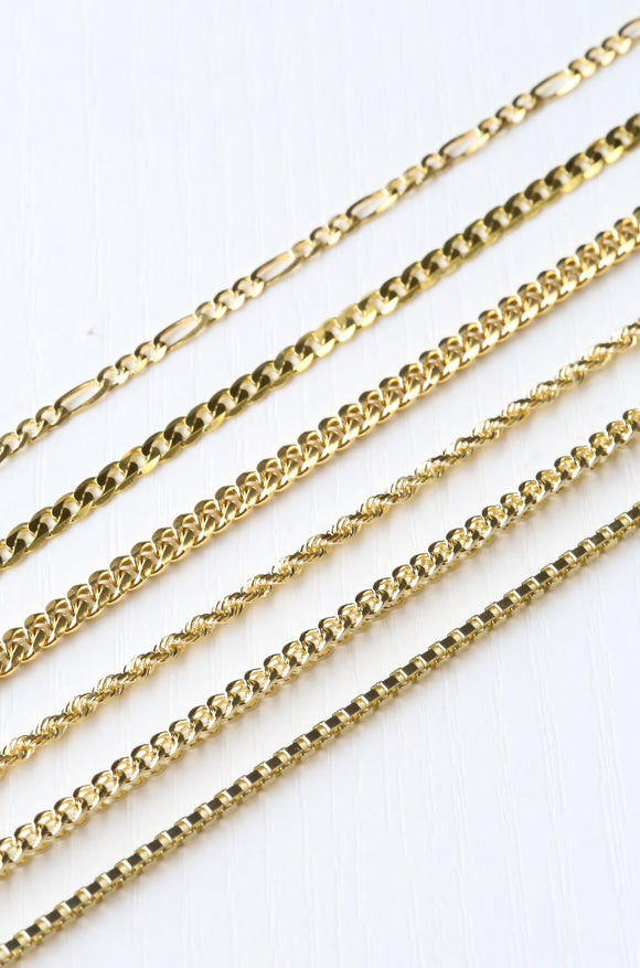 Solid Flat Figaro Chain Bracelet | 5.25mm