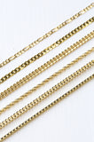 Solid Flat Figaro Chain Necklace | 2.25mm