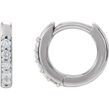 Mini Diamond Huggie Hoop Earrings