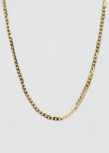 Solid Flat Beveled Curb Chain Necklace | 2.9mm