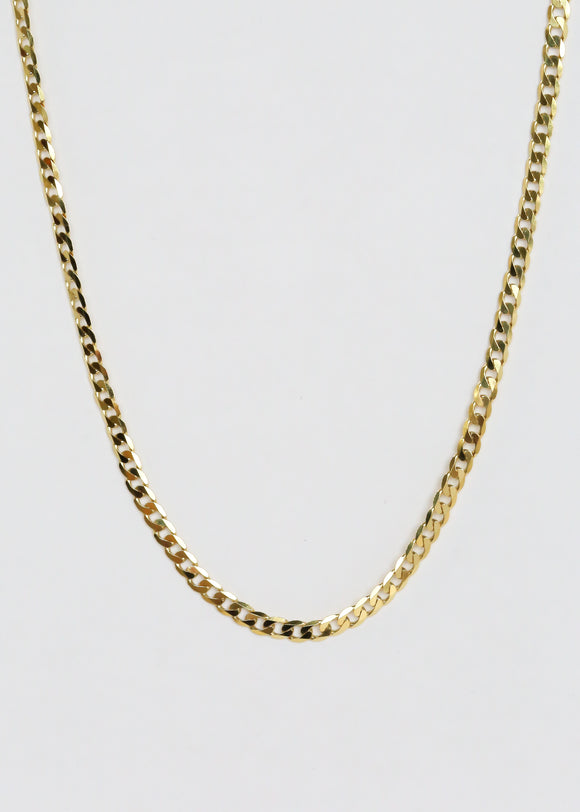 Solid Flat Beveled Curb Chain Necklace | 5.75mm