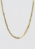 Solid Flat Beveled Curb Chain Necklace | 2.9mm